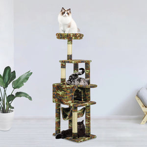 ISHARE丨Cat Tree with Hiding Hole Modern Cat Tower