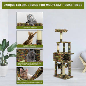 ISHARE丨Cat Tree with Hiding Hole Modern Cat Tower